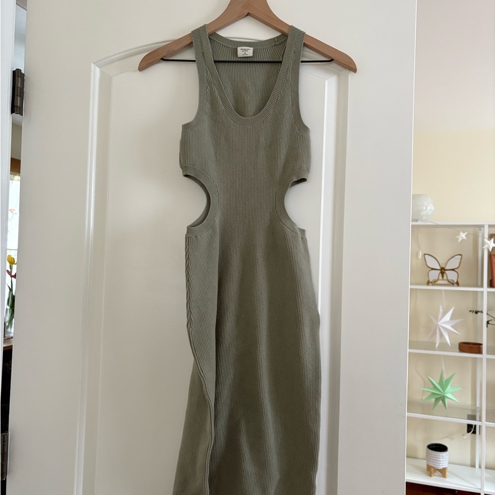Abercrombie & Fitch Green Sleeveless Bodycon Dress